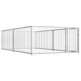 vidaXL Outdoor Dog Kennel 78.7"x157.5"x39.4"