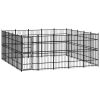 vidaXL Outdoor Dog Kennel Steel 248 ftÂ²