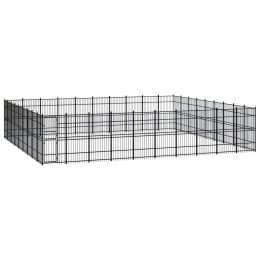 vidaXL Outdoor Dog Kennel Steel 892.8 ftÂ²