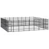 vidaXL Outdoor Dog Kennel Steel 555.5 ftÂ²