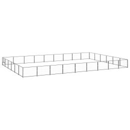 vidaXL Dog Kennel Black 581.3 ftÂ² Steel