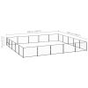 vidaXL Dog Kennel Black 269.1 ftÂ² Steel