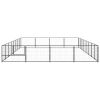 vidaXL Dog Kennel Black 344.4 ftÂ² Steel