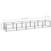 vidaXL Dog Kennel Black 53.8 ftÂ² Steel