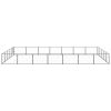 vidaXL Dog Kennel Black 376.7 ftÂ² Steel