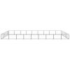 vidaXL Dog Kennel Black 484.4 ftÂ² Steel