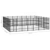vidaXL Outdoor Dog Kennel Steel 416.7 ftÂ²