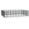 vidaXL Outdoor Dog Kennel Steel 535.7 ftÂ²
