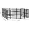 vidaXL Outdoor Dog Kennel Steel 248 ftÂ²