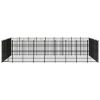 vidaXL Outdoor Dog Kennel Steel 625 ftÂ²
