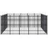 vidaXL Outdoor Dog Kennel Steel 248 ftÂ²