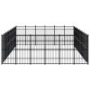 vidaXL Outdoor Dog Kennel Steel 595.2 ftÂ²