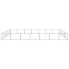 vidaXL Dog Kennel Silver 452.1 ftÂ² Steel