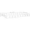 vidaXL Dog Kennel Silver 581.3 ftÂ² Steel