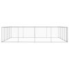 vidaXL Outdoor Dog Kennel Galvanized Steel 299.2"x299.2"x72.8"
