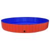 vidaXL Foldable Dog Swimming Pool Red 118.1"x15.7" PVC