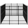 vidaXL Outdoor Dog Kennel Steel 208.3 ftÂ²