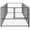 vidaXL Dog Kennel Black 53.8 ftÂ² Steel