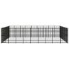 vidaXL Outdoor Dog Kennel Steel 714.3 ftÂ²