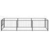 vidaXL Dog Kennel Black 32.3 ftÂ² Steel
