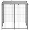 vidaXL Dog Kennel Silver 43.3"x43.3"x43.3" Steel