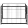 vidaXL Dog Kennel Black 39.4"x39.4"x27.6" Steel