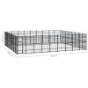 vidaXL Outdoor Dog Kennel Steel 714.3 ftÂ²
