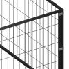 vidaXL Dog Kennel Black 32.3 ftÂ² Steel