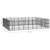 vidaXL Outdoor Dog Kennel Steel 625 ftÂ²