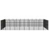 vidaXL Outdoor Dog Kennel Steel 694.4 ftÂ²