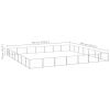 vidaXL Dog Kennel Silver 527.4 ftÂ² Steel