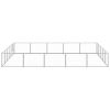 vidaXL Dog Kennel Silver 269.1 ftÂ² Steel