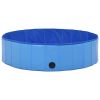 vidaXL Foldable Dog Swimming Pool Blue 47.2"x11.8" PVC