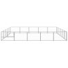 vidaXL Dog Kennel Silver 269.1 ftÂ² Steel