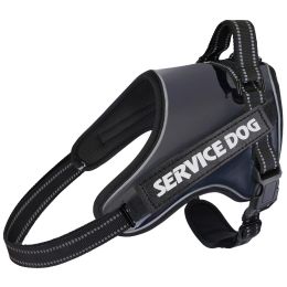 Large And Medium-sized Dog Traction Rope Vest (Option: Black-L)