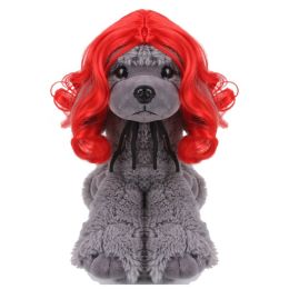 Pet Wig Afro Bangs Cat (Option: Red Wave-Head Circumference)