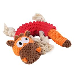Pet Sounding Rubber Sleeve Animal Shape Bite-resistant Molar Dog Toy (Option: Rubber Sleeve Hippo)