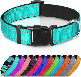 Reflective Dog Collar; Soft Neoprene Padded Breathable Nylon Pet Collar Adjustable for Medium Dogs (Color: gray)