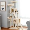 69" Cat Tree Large Cat Tower Multi-Level Cat Scratching Post Tower