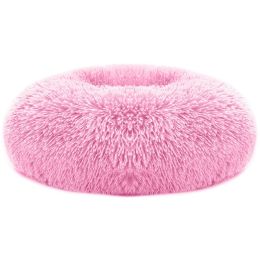 Pet Dog Bed Soft Warm Fleece Puppy Cat Bed Dog Cozy Nest Sofa Bed Cushion L Size (Color: pink)