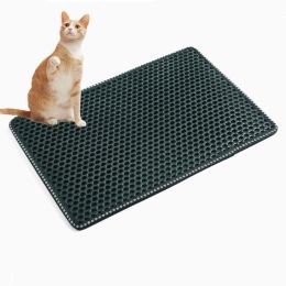 Indoor And Outdoor Easy Clean Double Layer Mats Cat Litter Mat (Color: green)