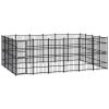 vidaXL Outdoor Dog Kennel Steel 238.1 ftÂ²