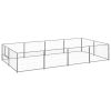 vidaXL Dog Kennel Silver 86.1 ftÂ² Steel