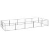 vidaXL Dog Kennel Silver 107.6 ftÂ² Steel