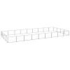 vidaXL Dog Kennel Silver 387.5 ftÂ² Steel