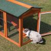 Large Wooden Rabbit Hutch Indoor and Outdoor Bunny Cage with a Removable Tray and a Waterproof Roof