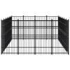 vidaXL Outdoor Dog Kennel Steel 238.1 ftÂ²