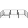 vidaXL Dog Kennel Black 96.9 ftÂ² Steel