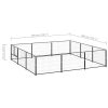 vidaXL Dog Kennel Black 96.9 ftÂ² Steel