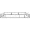 vidaXL Dog Kennel Black 387.5 ftÂ² Steel